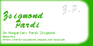 zsigmond pardi business card